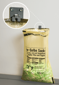 O-Spring Schraubhalter mit gelbem Sack